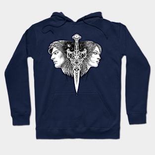 Man and woman in love with a dagger Hoodie